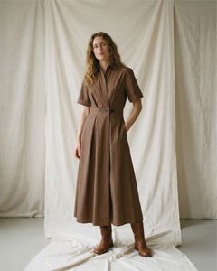 Hovedbilde Pia dress - brun skjortekjole