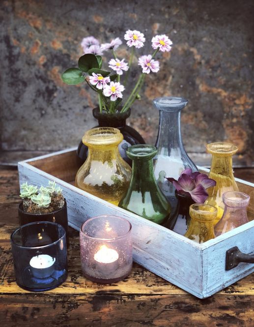 Hovedbilde Lysglass/vase rosa