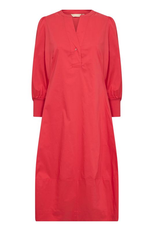 CUANTOINETT 3/4 SLEEVE DRESS - Fiery Red