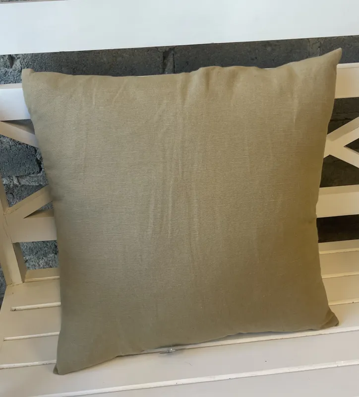 Putetrekk lin/bomull beige 45x45cm