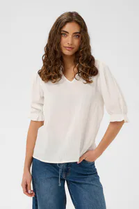 Hovedbilde CUtala Elina SS Blouse - Spring Gardenia - White