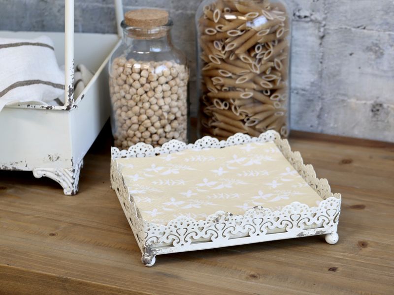 Serviettholder med dekorkant