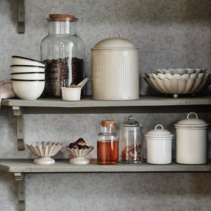Glasskrukke med lokk medium