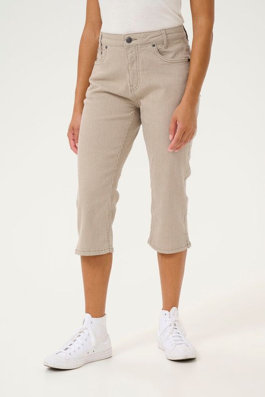 CUmilky Capri Pants – Dune/White Stripe