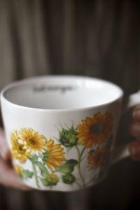 Hovedbilde Krus 10 &times; 7,5 cm solsikke &laquo;God morgen&raquo;