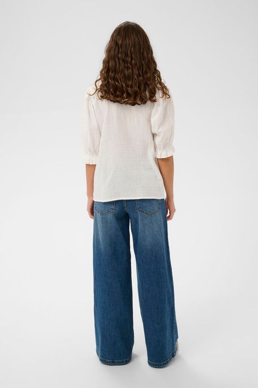 CUtala Elina SS Blouse - Spring Gardenia - White