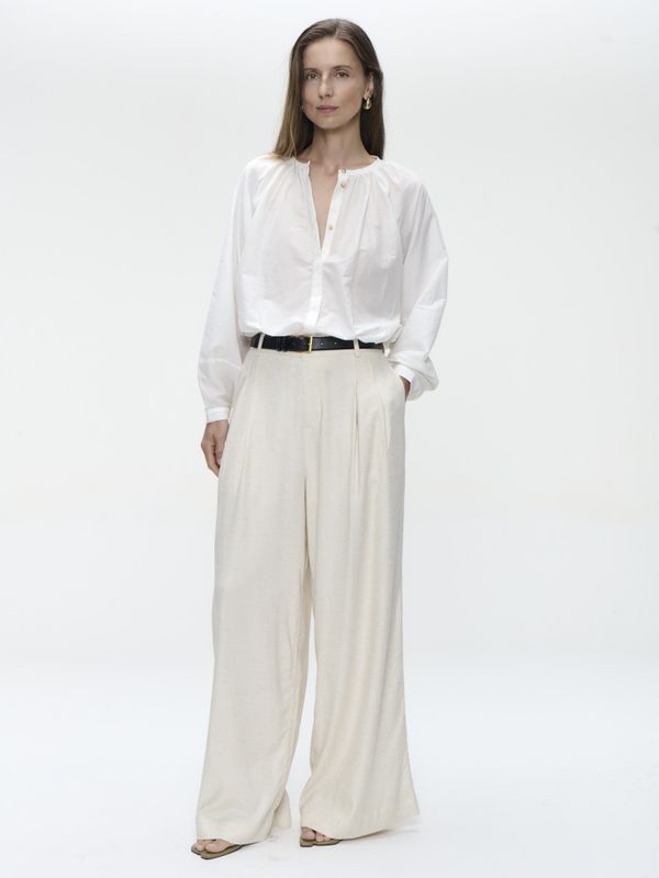 Takara linen mix pants offwhite
