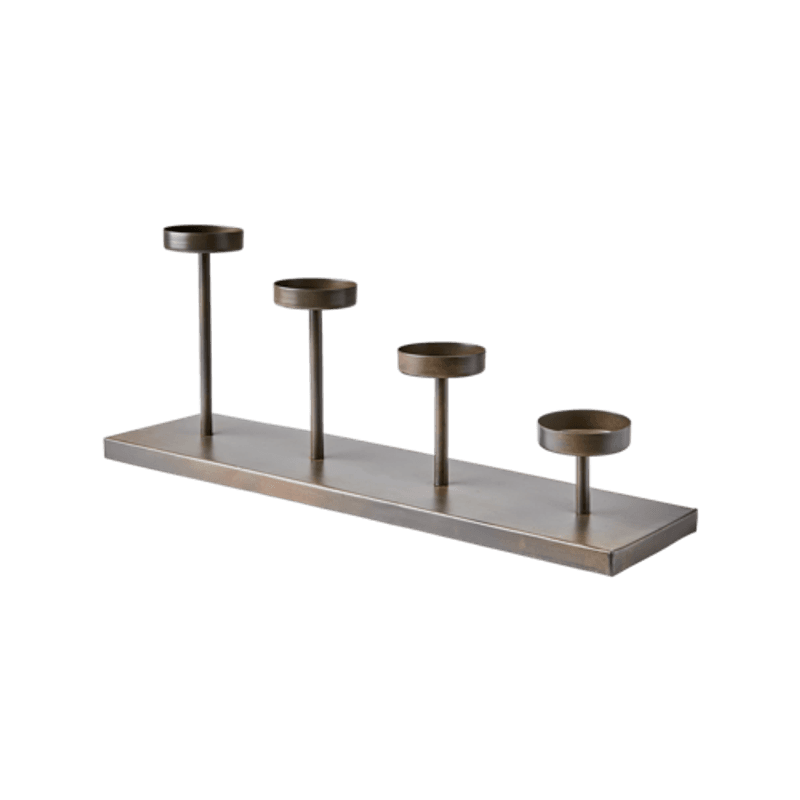 THOMAS lysestake holder for kubbelys,  Natural/black