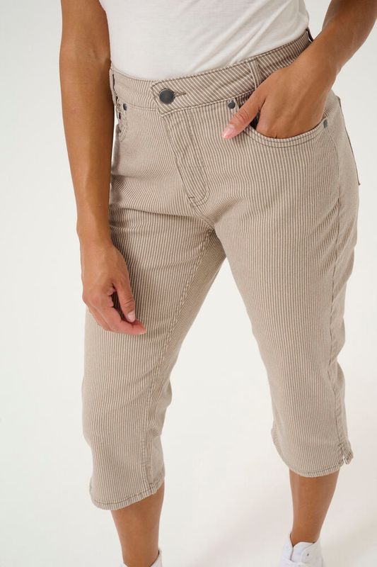 CUmilky Capri Pants – Dune/White Stripe
