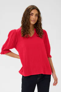 Hovedbilde CUtala Elina SS Blouse - Racing Red