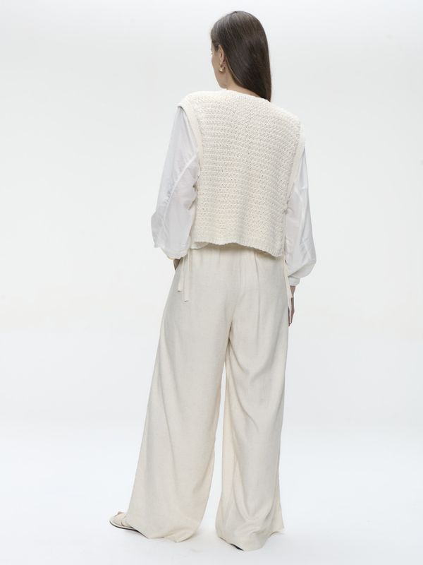 Takara linen mix pants offwhite