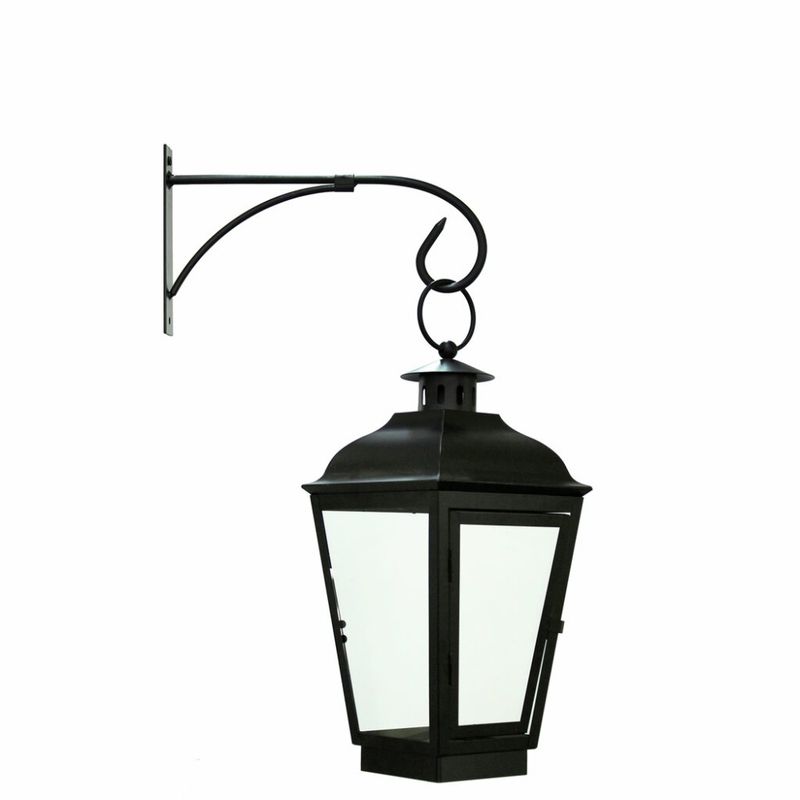 Lykt for oppheng inkl. veggkrok, D17 H35 cm  matt sort