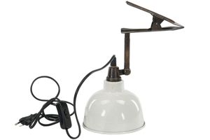 Hovedbilde Lykt med klemme – hvit